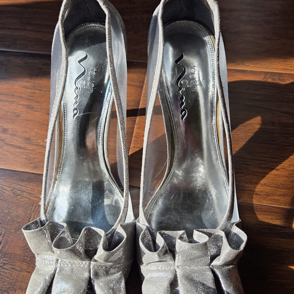 Elegant Silver Women Shoes by Touch Ups